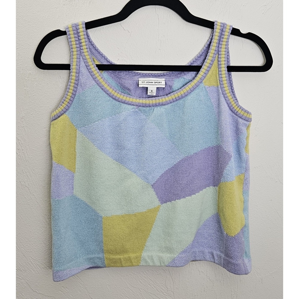 Vintage RARE St. John Sport Women's Size Small Sweater Tank Top *Please Read
